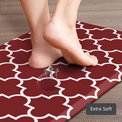 [2 PCS] Kitchen Cushioned Anti-Fatigue Floor Mat, Heavy Duty PVC Ergonomic