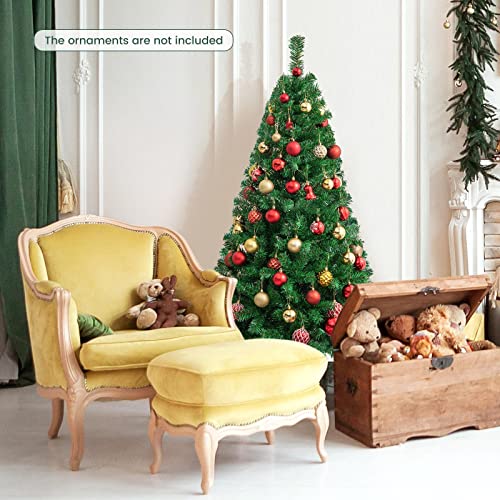 Artificial, Xmas Pine Easy Assembly, Christmas Tree with Solid Metal Legs, Idea for Indoor and Outdoor Holiday