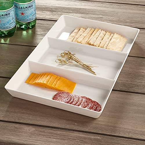 Plastic 34 -Section Serving Tray- White