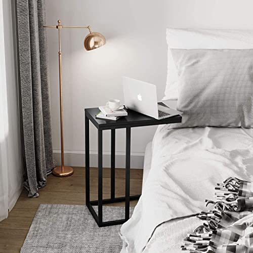 C Shaped End Table for Sofa Couch & Bed