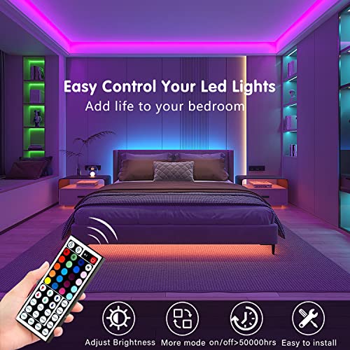 Led Strip Lights  Bluetooth Smart App Control Music Sync Color Changing RGB Led Light Strip with Remote