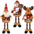 3 Pcs Christmas Sitting Santa Snowman Reindeer Decoration