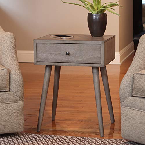 Century One Drawer Side Table Wood