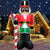 6Ft Christmas Inflatables  Black Nutcracker Holds Candy Cane w/ LED Lights