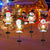 4 Pack Christmas Metal Lights Stakes Decoration