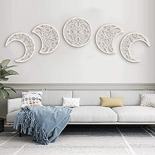 Moon Appearance Wall Art Decoration  (5 Pieces)