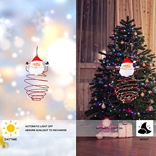 2 Pack  Christmas Hanging Solar Lanterns