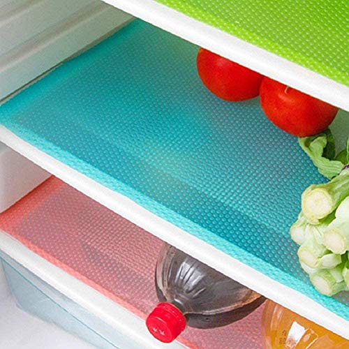 9 Pack Refrigerator Mats,Washable -Red/3Green/3Blue