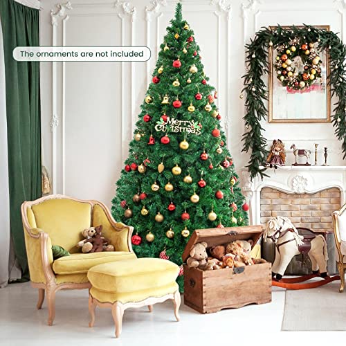 Artificial, Xmas Pine Easy Assembly, Christmas Tree with Solid Metal Legs, Idea for Indoor and Outdoor Holiday