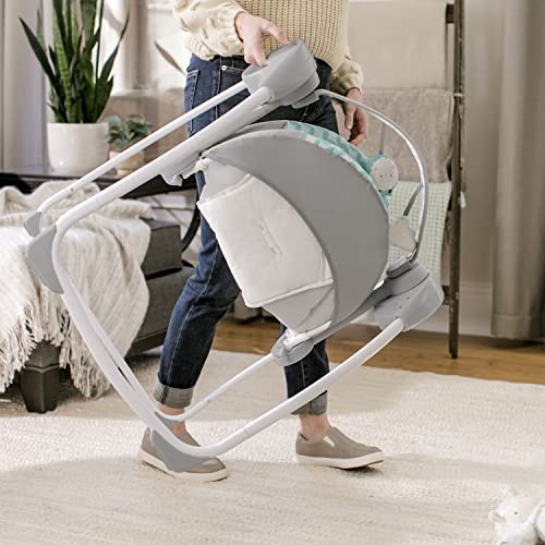 Easy-Fold Portable Baby Swing, Goji, Blue