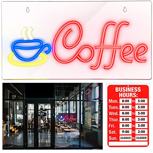 Coffee Neon Sign, Bright LED Light - USB Powered