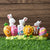 Happy Easter Tabletop Decoration Easter Figurine Bunny and Egg Centerpiece Decoration