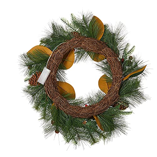 24 Inch Prelit Christmas Wreath Decoration