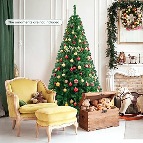 Artificial, Xmas Pine Easy Assembly, Christmas Tree with Solid Metal Legs, Idea for Indoor and Outdoor Holiday