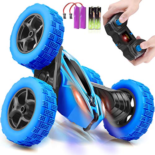 RC Cars 2.4GHz Fast Stunt RC Car, 4WD Double Sided 360° Rotating w/ Headlights