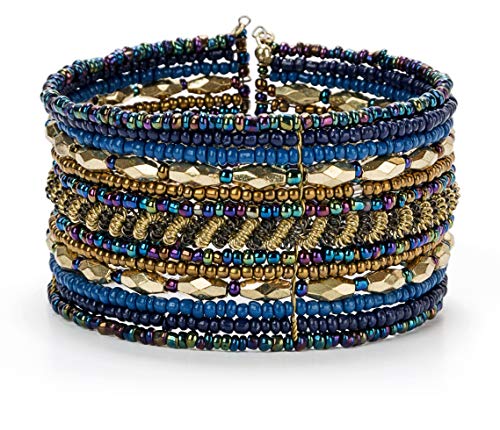 Bohemian Multi-Colored Beaded Cuff Bracelets for Women