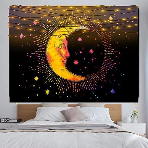 Moon Psychedelic Tapestry for Home Decoration (30 x 40 inches)