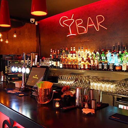 Bar Neon Signs w/ 8 Kind LED Lighting Modes & Remote Control, USB/AA Battery-Powered