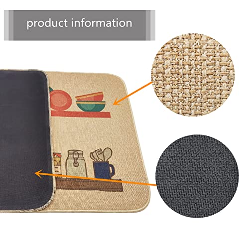 Kitchen Mats Set of 2 Non-Slip Washable