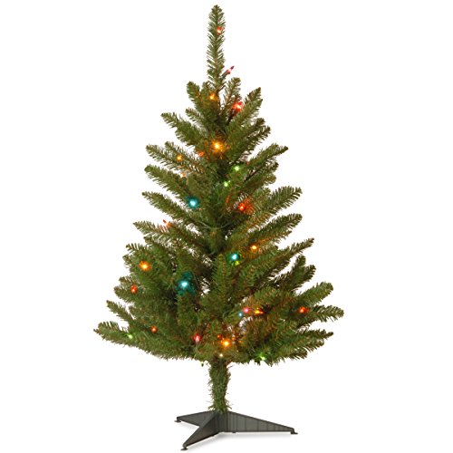 3 Feet Artificial Pre-Lit Mini Christmas Tree Decoration