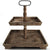 2 Tier  Wooden Farmhouse Tray Stand