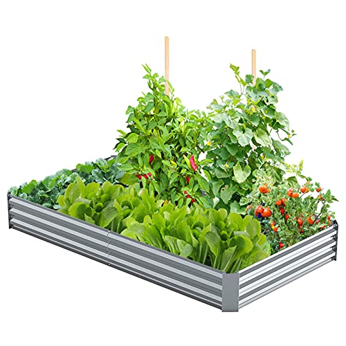 Metal Raised Planter Garden Box- 4X3X1 FT