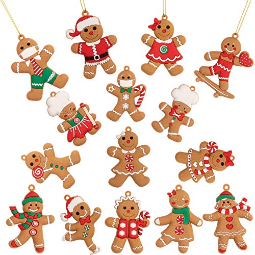 15 Pack Christmas Gingerbread Ornaments