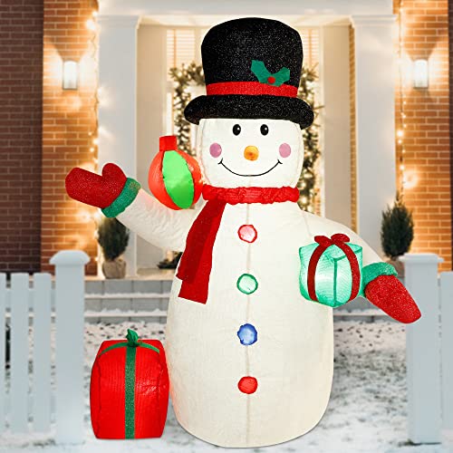 6ft Inflatables Santa/Snowman Christmas Decoration w/ LEDs