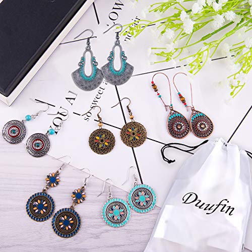 20 Pairs Bohemian Earrings Vintage Set for Women