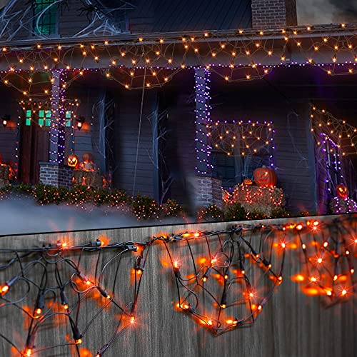 4.2FT Connectable  60 LED Halloween Spider Web String Lights Decoration