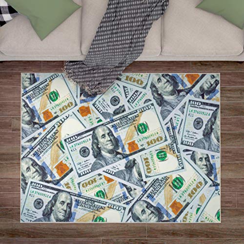 $100 Dollar Bill Area Rug-Multicolor