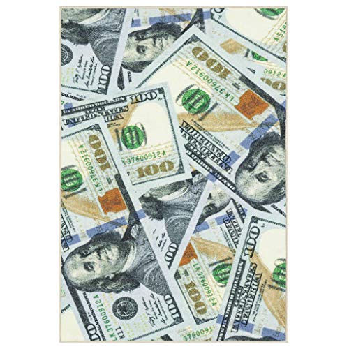 $100 Dollar Bill Area Rug-Multicolor