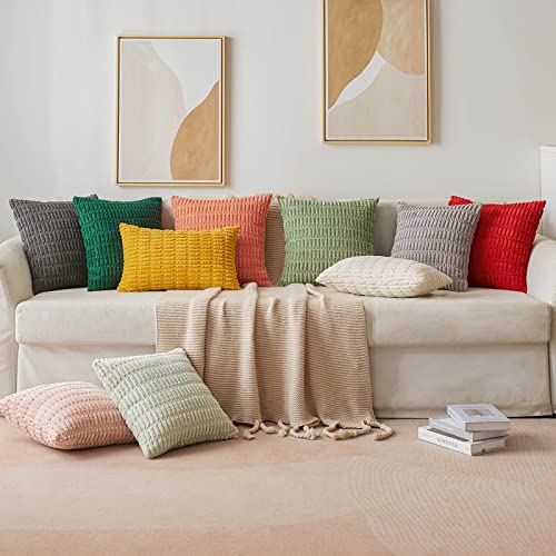 Pack of 2 Decorative Fall Throw Pillow Covers 18x18 Inch Pillow for Sofa Living Room Couch Bed