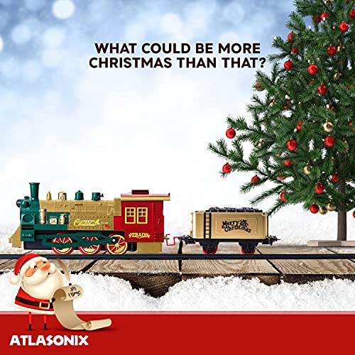 Christmas Train Set for Under The Tree w/ Lights & Sounds