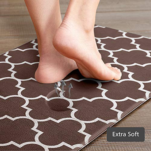 [2 PCS] Kitchen Cushioned Anti-Fatigue Floor Mat, Heavy Duty PVC Ergonomic