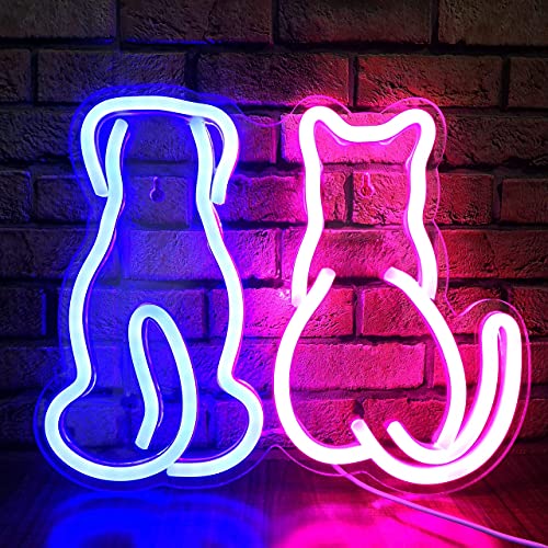 LED Neon Sign Cat Dog Night Light 11.7"