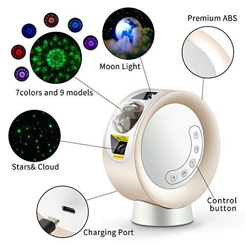 LED Sky Projector Light, Galaxy Lighting, Nebula Star Night Lamp w/ Base & Remote Control