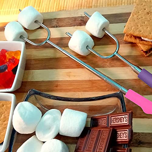 Marshmallow Roasting Sticks  Extend 45" -Smores Sticks for Fire Pit