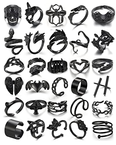 20-30Pcs Gothic Vintage Rings Set for Men/Women