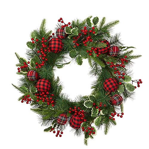 24 Inch Prelit Christmas Wreath Decoration