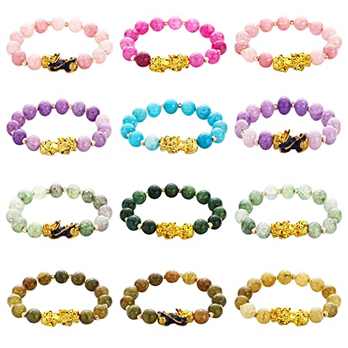 12 Pieces Feng Shui Bracelets Lucky Bracelet Temple Kai Guang  Amulet