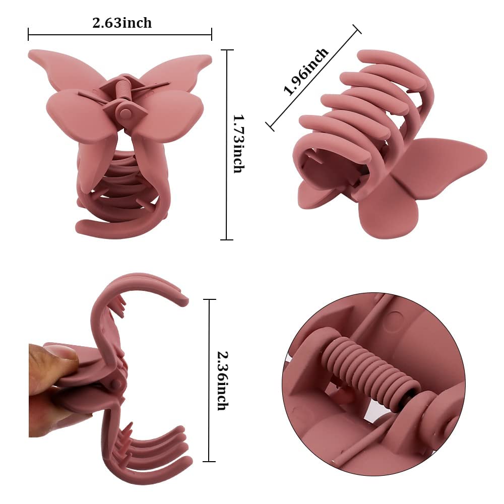 4Pcs Butterfly Hair Claw Clips for Girls 2.6''
