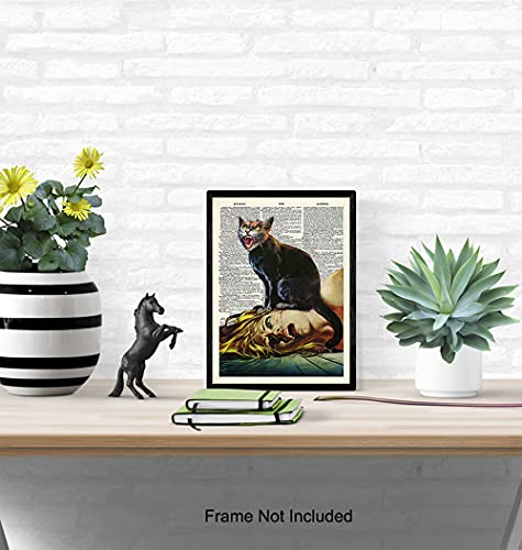 Cat Horror Movie Wall Art Creepy Gothic Goth Scary Movie Poster