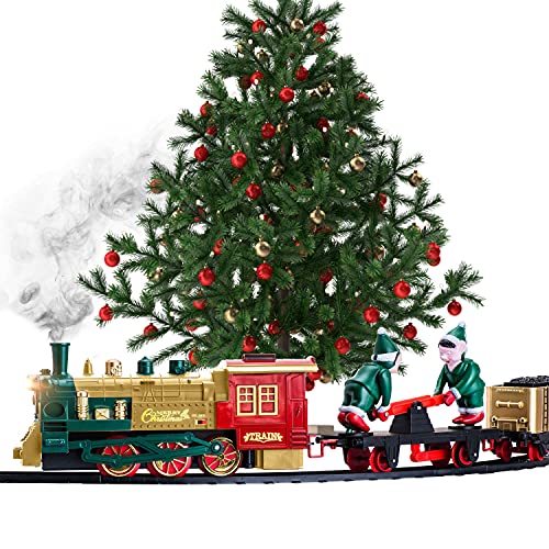 Christmas Train Set for Under The Tree w/ Lights & Sounds