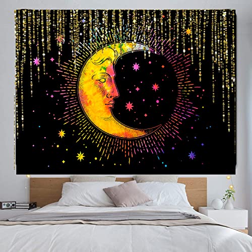 Moon Psychedelic Tapestry for Home Decoration (30 x 40 inches)