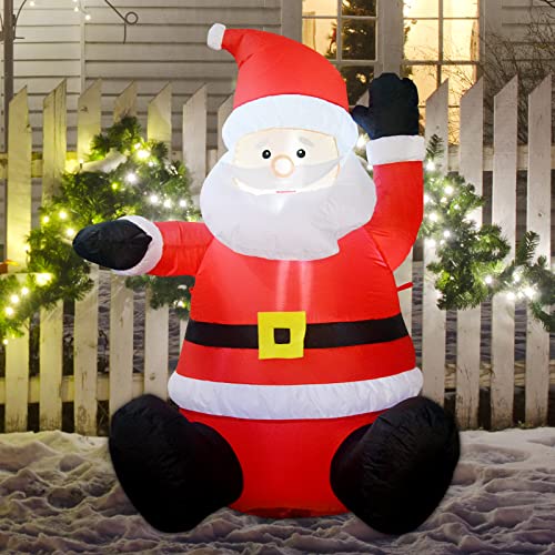 4 FT Christmas Inflatable Santa Claus with Built-in LED Light