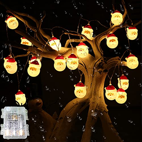 LED Christmas String Lights, Waterproof Battery Operated w/ 8 Flashing Modes