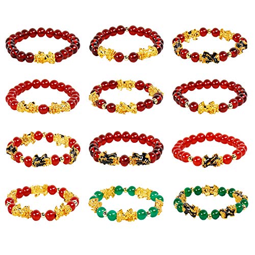 12 Pieces Feng Shui Bracelets Lucky Bracelet Temple Kai Guang  Amulet