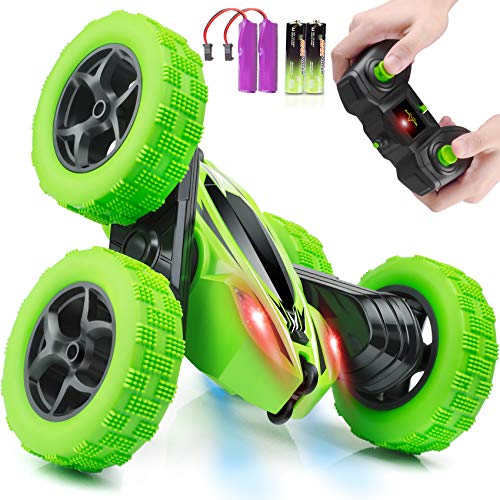 RC Cars 2.4GHz Fast Stunt RC Car, 4WD Double Sided 360° Rotating w/ Headlights