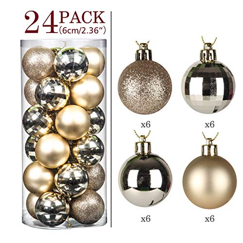 24pcs 2.36in Christmas Balls Decoration